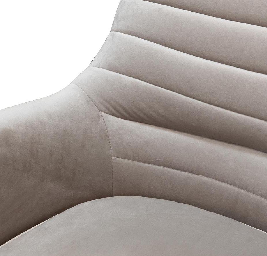 Кресло качалка велюр серый хром 48MY-2569 PEG SLV