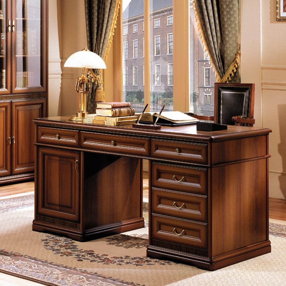 Стол письменный двухтумбовый Джоконда орех