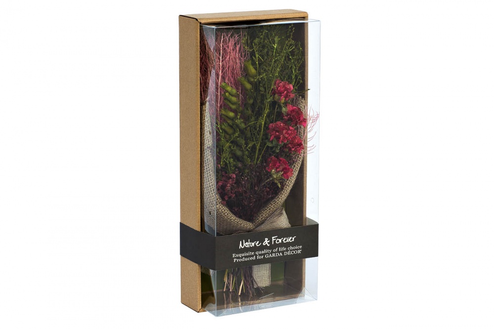 Цветочная композиция "Розовые гвоздики" в упак. 17х41