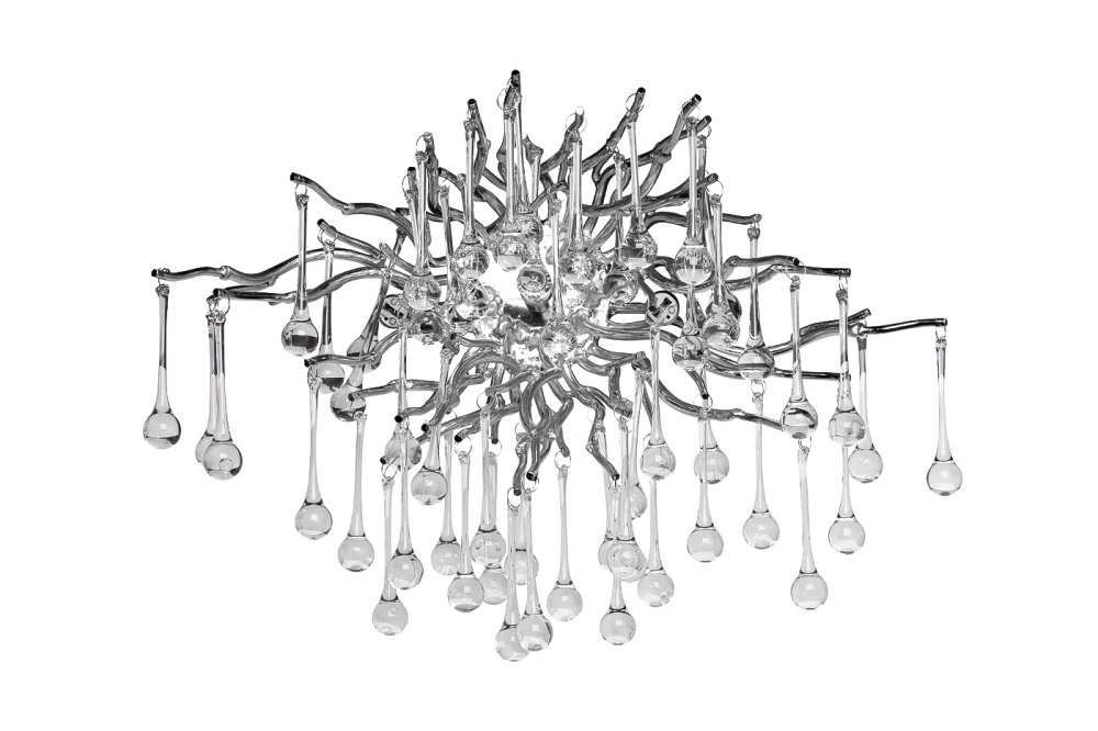 Бра "Капли" серебро 86-8015/3S