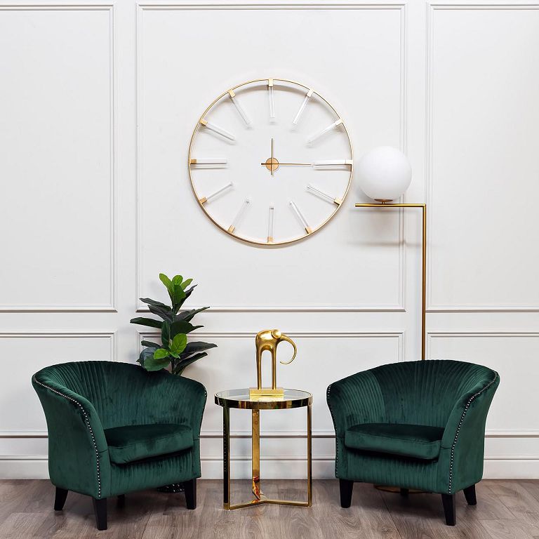 Часы настенные круглые золотые 19-оа-6157