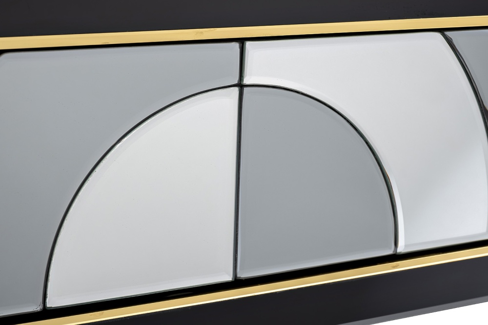 Консоль 2 ящика зеркало двухцветное 120*42*75см