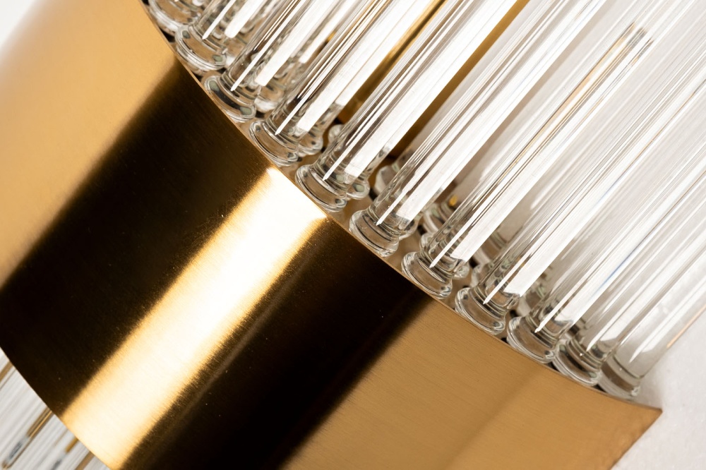 Бра латунь, стекло прозр. 92EL-YG59021G-2W