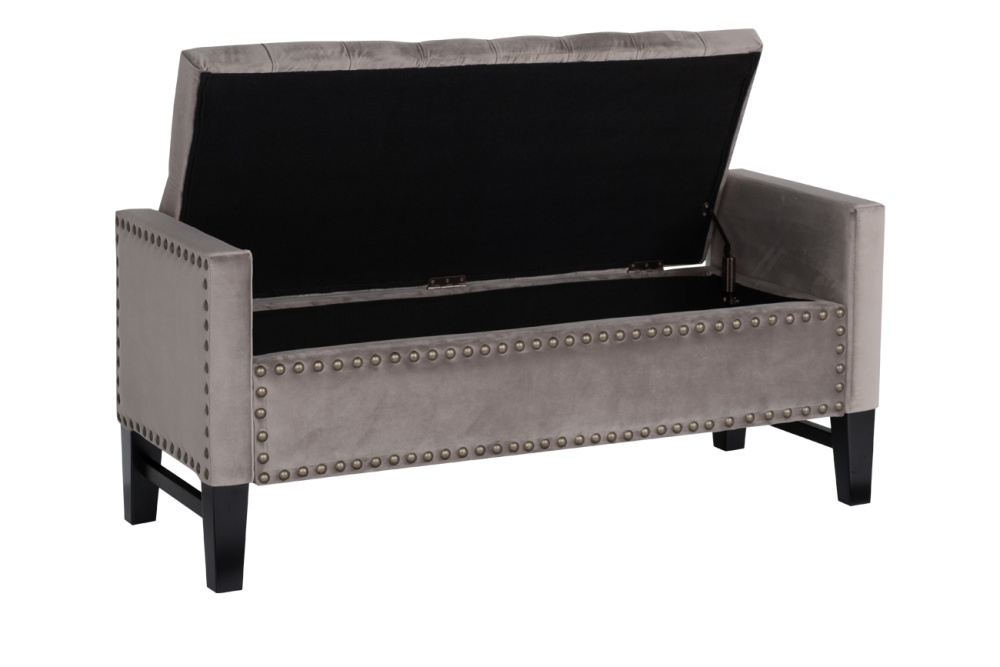 Alice BG Банкетка открывающаяся велюр бежевый 127*50*56см